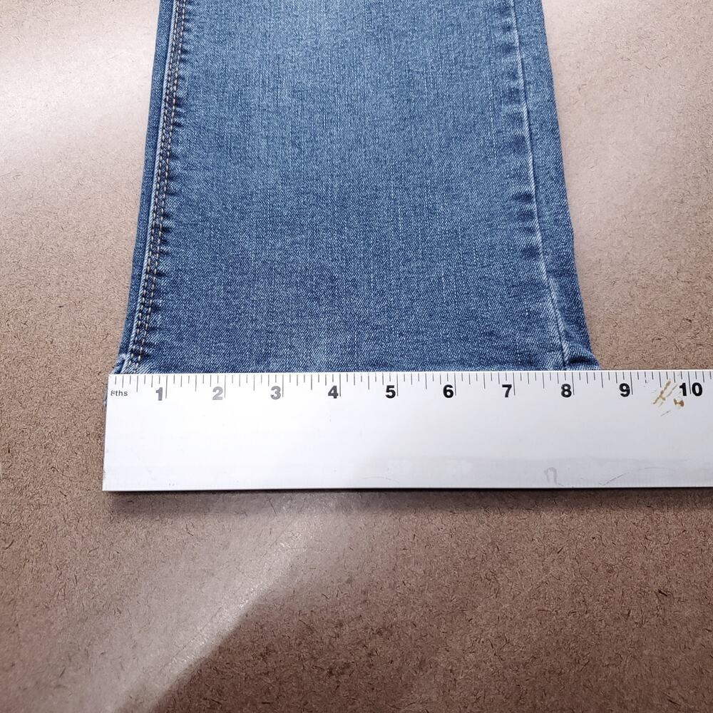 Curve Appeal High Rise Kick Flare Ankle Jeans Faded Stretch Women 6 Blue - Picture 9 of 11